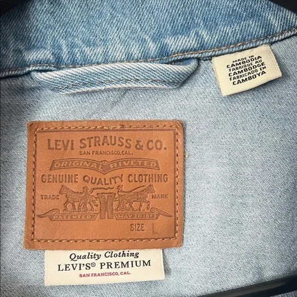NWOT Levi's Classic Blue Denim Jacket - Picture 2 of 5